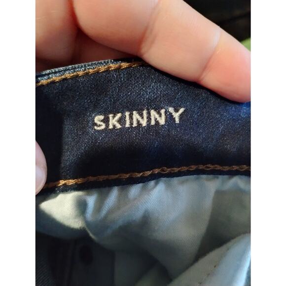 American Eagle Womens Size 2 Long Next Level Stretch Dark Wash Skinny Blue Jeans - Picture 7 of 9